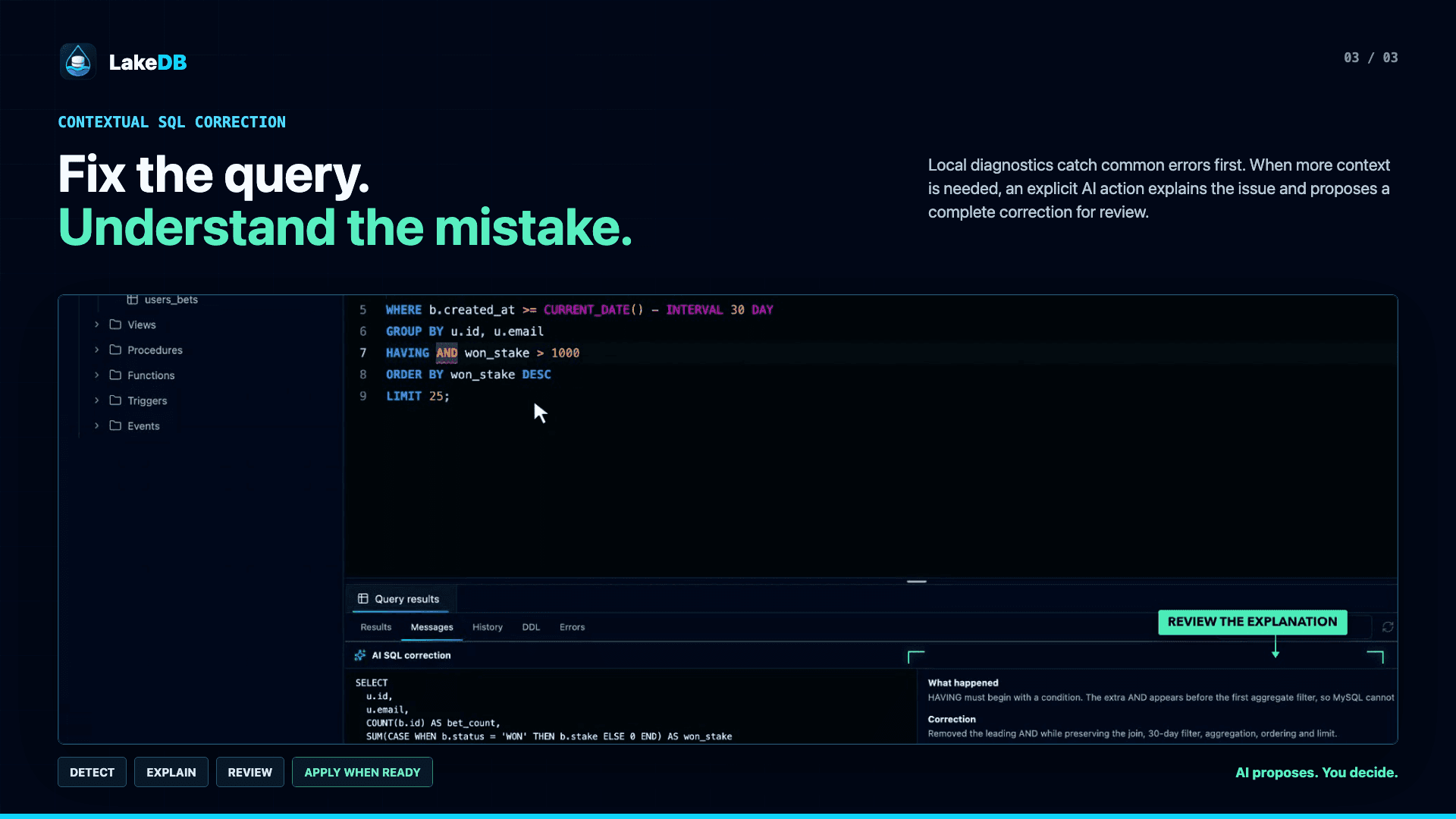 LakeDB — supporting Proof of Work image 3 by David Lago